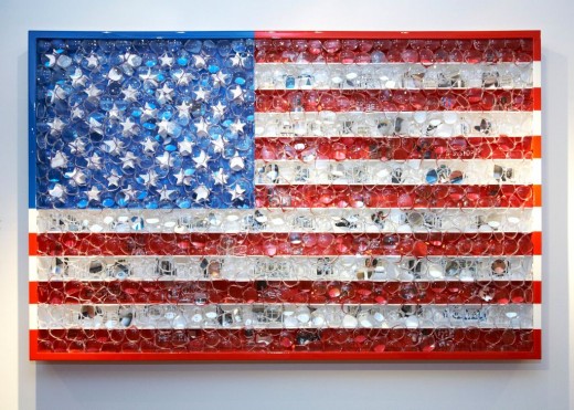 Коллекционер Николай Щукин приобрёл коллекцию "Американских флагов" художника Дэвида Датуны