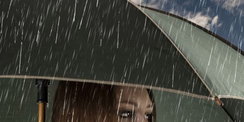 Волосы в дождливый день