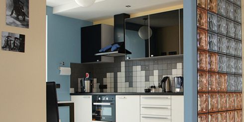 Стеклоблоки в интерьере