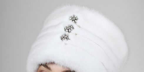 Шапка из натурального меха норки