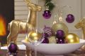 Новогодняя сервировка стола — “Золото и пурпур” (фото)